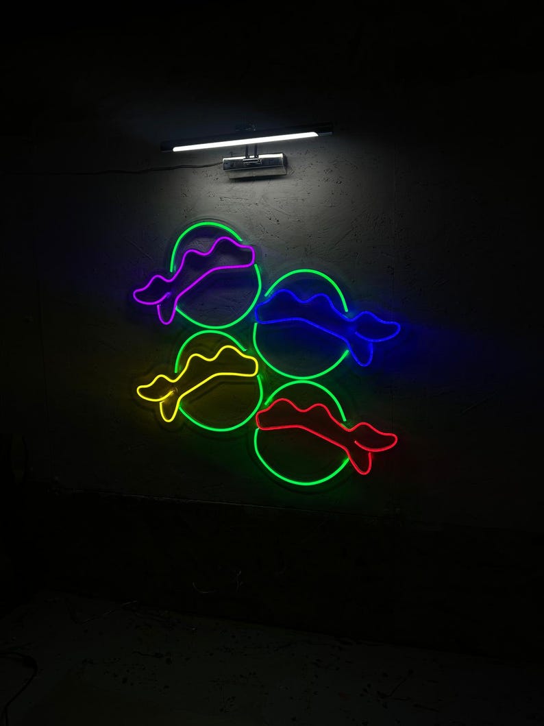 Neon Turtle Sign Ninja Turtles Neon Sign, Game Neon Sign, Christmas Housewarming Gifts ...