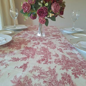 French Country Charm - Toile du Jouy Table Runner