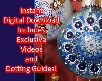Digital Mandala Dot Painting 2019 Christmas Dotting Festival - Colorado Snow 2 Ornament Digital Pattern