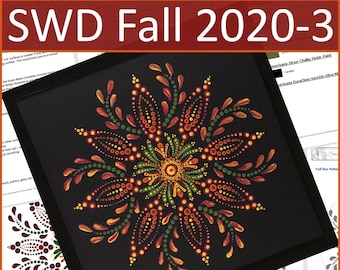 DIGITAL PATTERN -  Mandala Dot Painting "Fall 2020-3" Pattern by Maria Clark of Sweet Willow Designs