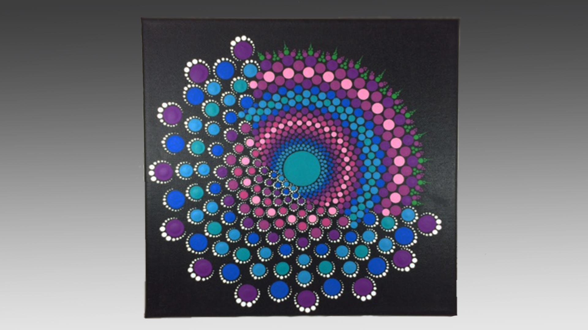 Digital Mandala Dot Painting 014 Pattern 12 X - Etsy Norway