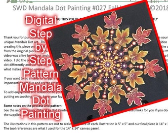 Digital Mandala Dot Pattern #027 - Fall Mixed Media Dot Mandala