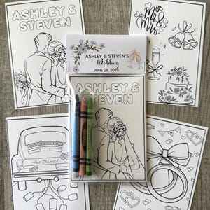 Wedding coloring packs, Kids wedding activity party favors