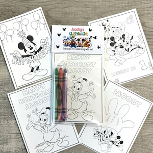 Mickey Mouse clubhouse party coloring packs, mickey and friends birthday party favors