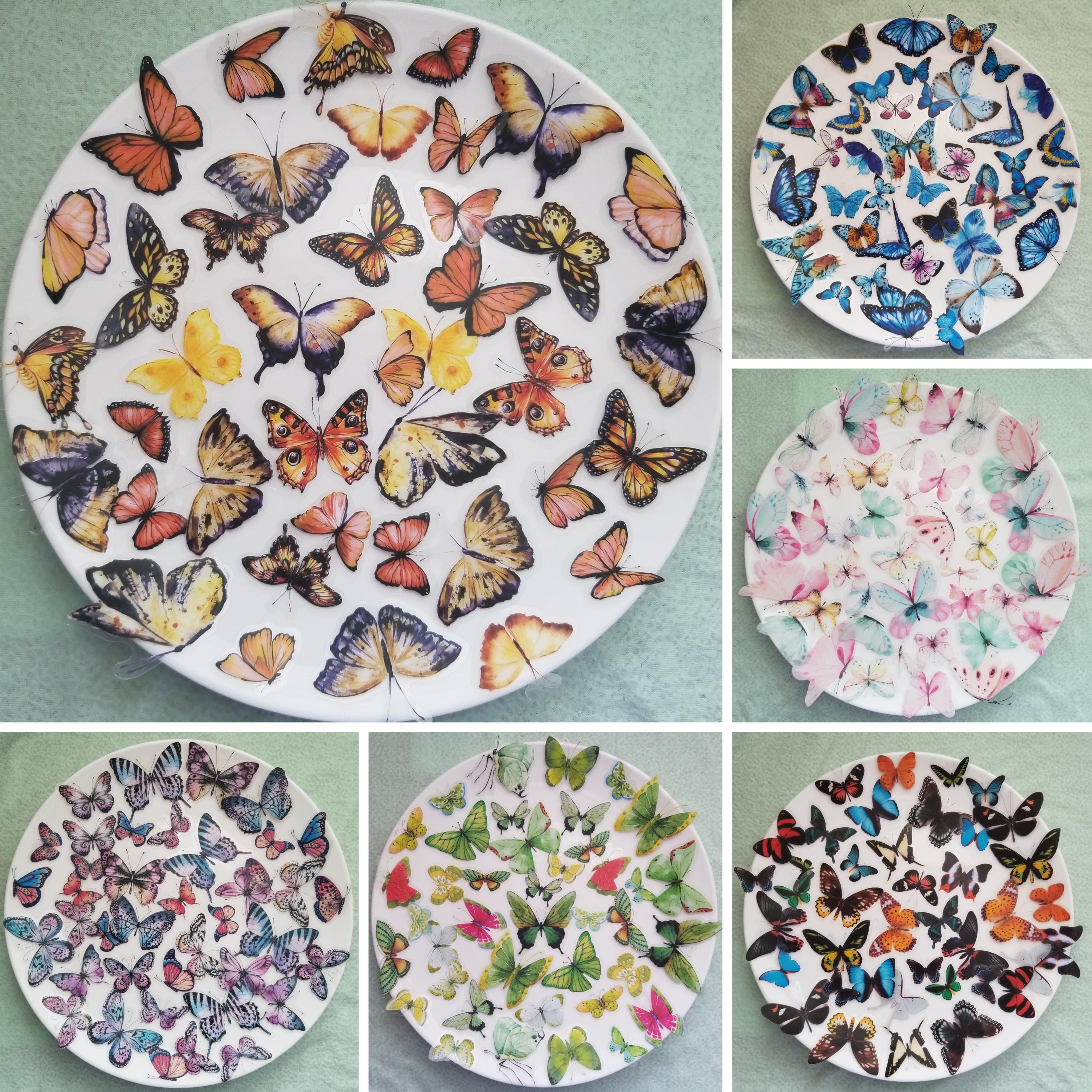 40pcs Transparent Butterfly Sticker Pack For Journaling/Journal/Scrapbook/Planner/phone/Glass Bottle