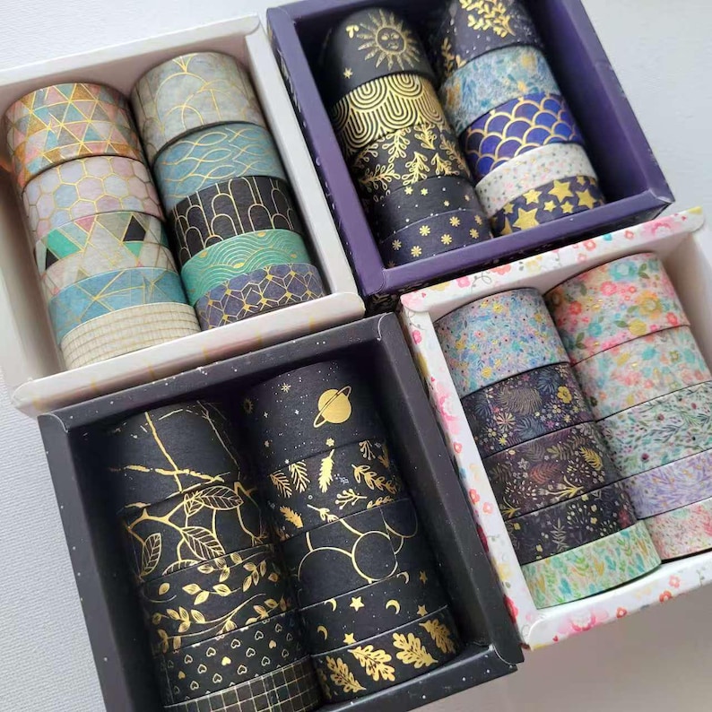 10 Rolls Washi Tape Set for Journaling / Journal / Scrapbook /Planner immagine 1