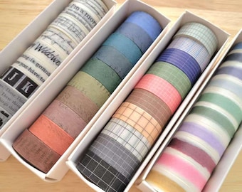 10 Rolls Washi Tape Set for Journaling / Journal / Scrapbook /Planner