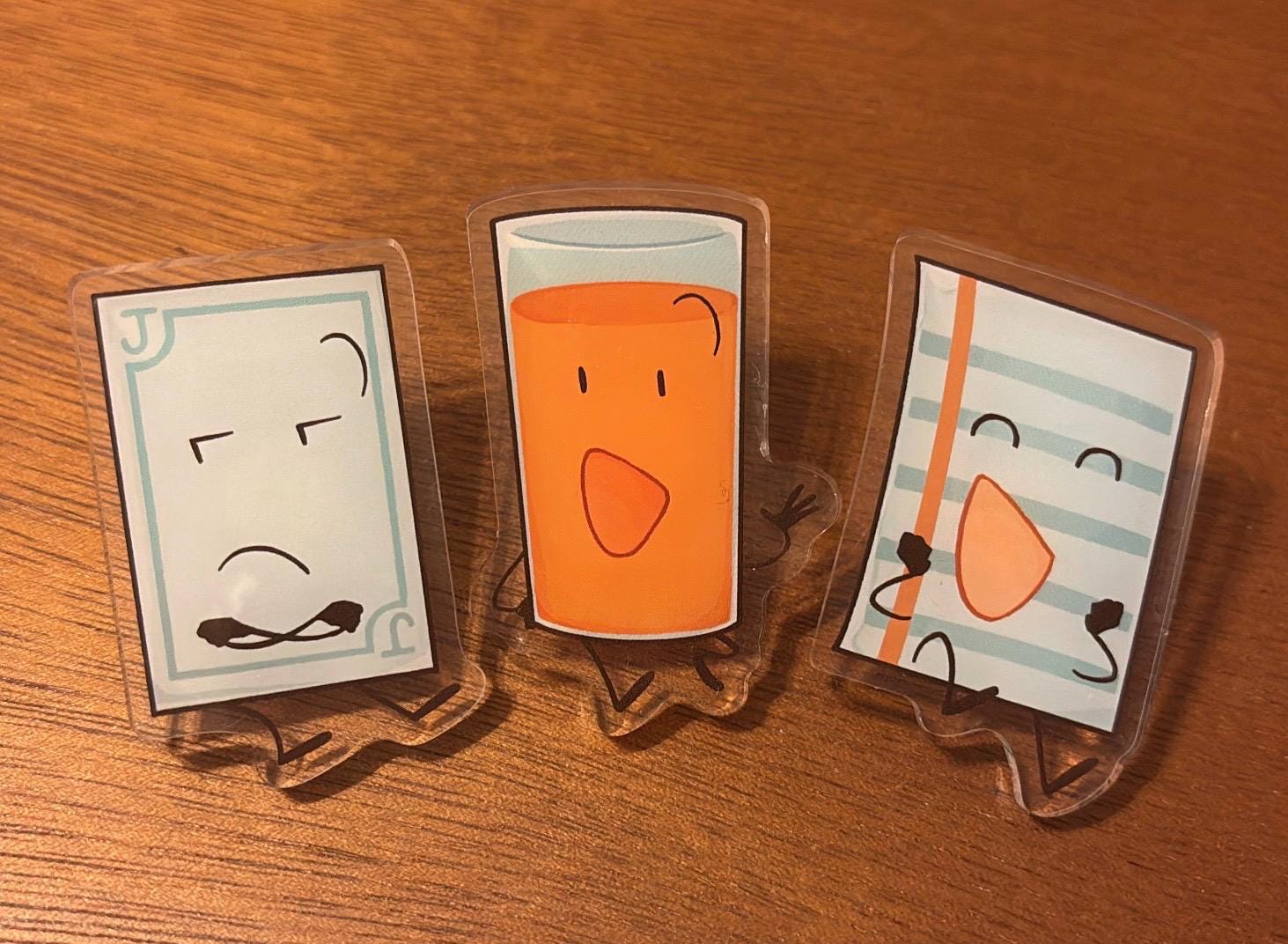 Inanimate Insanity OJ Paper Jack Acrylic Pins - Etsy