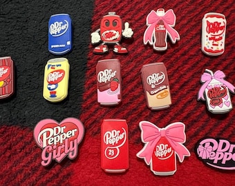 DR. PEPPER 13pc Shoe Charms - soft drink soda - fits crocs