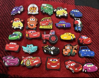 CARS - 25pc Shoe Charms - fits crocs - Lightning McQueen Mater Sally Ramone Fillmore