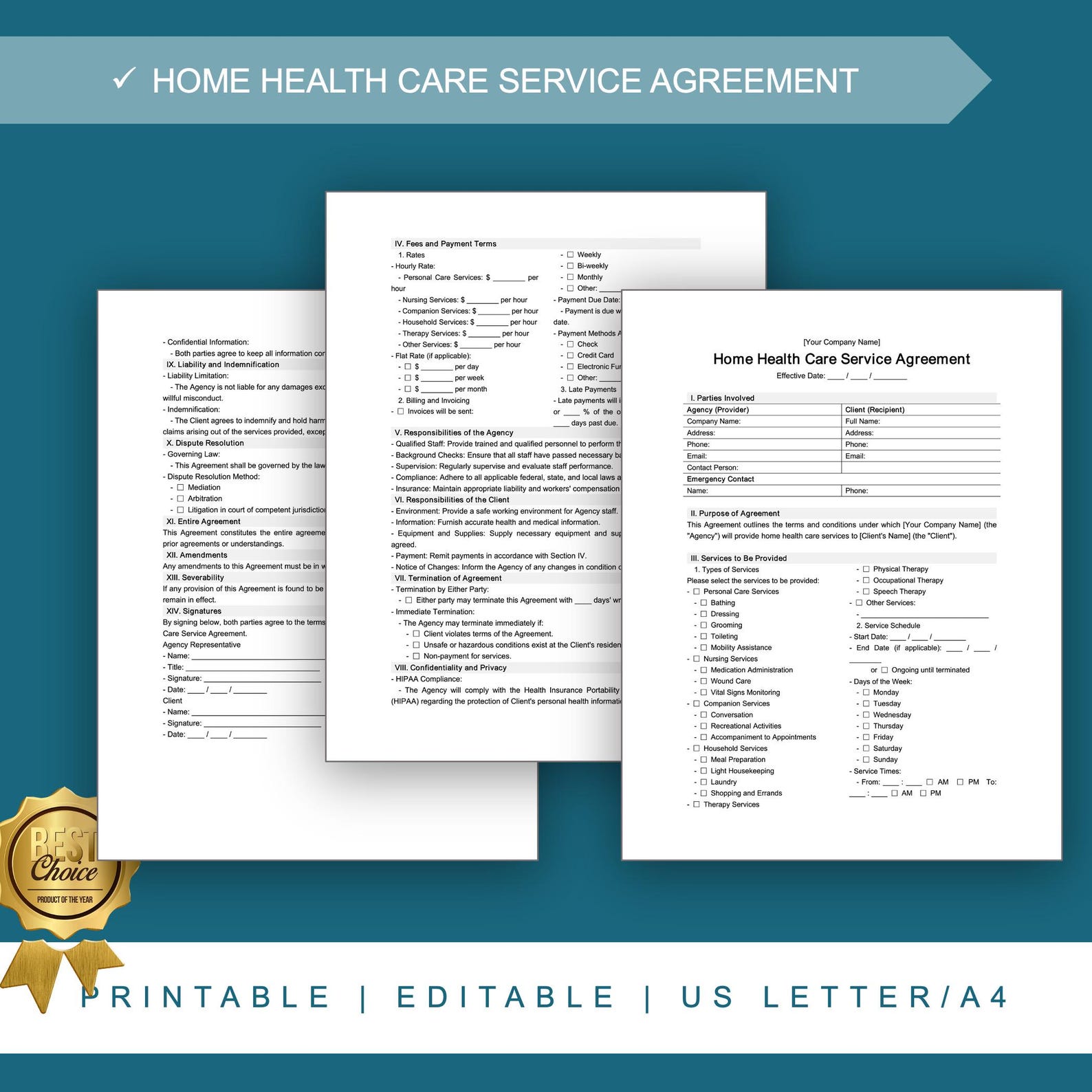 Image 9 for Home Care Agreement Template