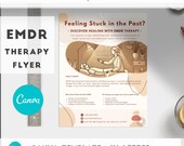 EMDR Therapy Flyer Template, Printable EMDR Canva Flyer, Eye Movement Desensitization and Reprocessing Handout, Editable Mental Health Flyer