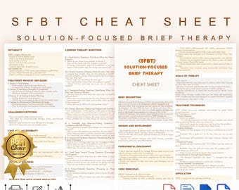 Aide-mémoire pour la thérapie brève axée sur les solutions (SFBT), guide de référence rapide du thérapeute, techniques et interventions SFBT, référence rapide SFBT