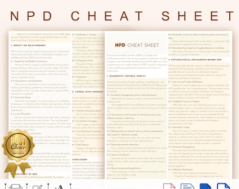 Npd Cheat Sheet Guide, Narcissistic Personality Disorder, Npd Symptoms, Npd Overview Dsm-5 Diagnostic Criteria For Npd, Narcissism Guide