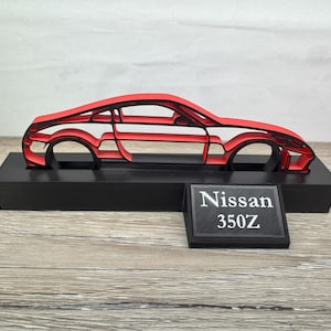 Nissan 350Z Desktop Silhouette | Personalized Gift for Car Lovers | Made in the USA
