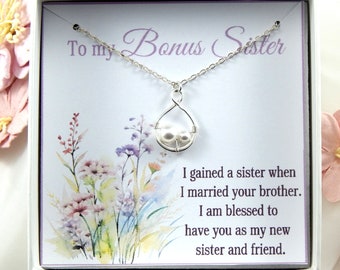 Sister In Law Necklace Gift,Sister In Law Gift,Sister in Law Gift From Bride,Unbiological Sister Necklace Gift,New Sister in Law Gift