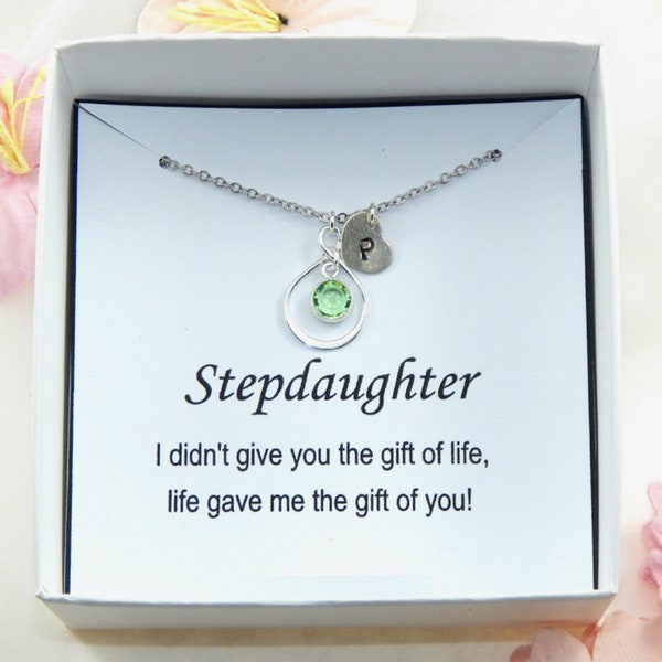 Stepdaughter Personalized Necklace,Gift for Step Daughter,Stepdaughter Necklace Gift from Step Mother,Step Daughter Birthday Gift