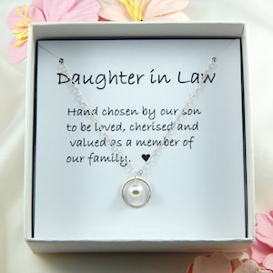 Daughter In Law Necklace,Daughter In Law Gift,Daughter In Law Wedding Gift fro her Mother in Law,Daughter Gift,Hand Chosen By Our Son