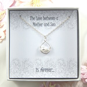Collier pour la mère du marié, cadeau de son fils, cadeau à la mère de son fils, collier de mariage pour la mère et son fils, cadeau à la mère de la part du marié