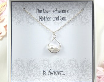 Mother of the Groom Necklace Gift from Son,Gift to Mother from Son,Wedding Necklace for Mother from Son,Gift to Mother from The Groom