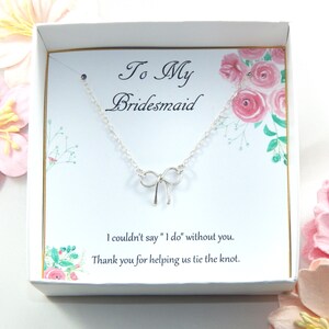 Bridesmaid Necklace,Bridesmaid Gift Boxed Necklace,Thank You For Helping Us Tie The Knot,Bridesmaid thank you gift,Bridesmaid Proposal