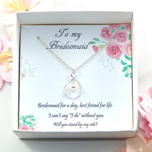 Bridesmaid Necklace,Bridesmaids Necklace Gift,Bridesmaid Proposal,Bridesmaid Gift,Thank You to Bridesmaid from The Bride,Bridesmaid Jewelry