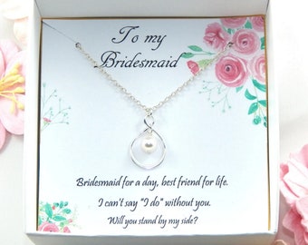 Bridesmaid Necklace,Bridesmaids Necklace Gift,Bridesmaid Proposal,Bridesmaid Gift,Thank You to Bridesmaid from The Bride,Bridesmaid Jewelry