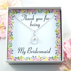 Thank You For Being My Bridesmaid Necklace,Bridesmaids Necklace,Bridesmaid Jewelry,Bridesmaid Gift Necklace,Bridesmaids Thank you from Bride