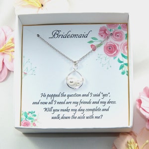 Bridesmaids Gift Necklace,Will You Be My Bridesmaid Necklace,Bridesmaids Wedding Gift,Gift From Bride To Bridesmaid,Bridesmaid Proposal gift