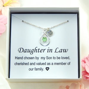 Daughter In Law Necklace,Daughter in Law Gift,Personalized Daughter in Law Necklace,Gift for Daughter In Law,Daughter In Law Birthday Gift