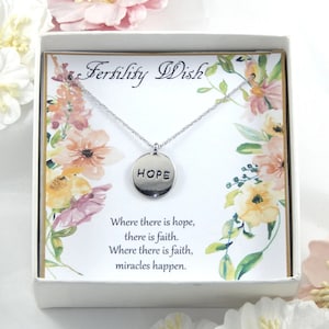 Infertility Hope Necklace,Fertility Wish,IVF Necklace,Fertility Jewelry, Fertility Treatment Gift,IVF Good Luck