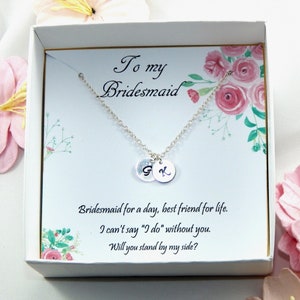Bridesmaid Gift Bridesmaid Necklace Gift Box,Will You Be My Bridesmaid,Bridesmaid Proposal,Gift from Bride to Bridesmaid,Bridesmaid Necklace