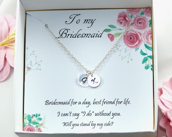 Bridesmaid Gift Bridesmaid Necklace Gift Box,Will You Be My Bridesmaid,Bridesmaid Proposal,Gift from Bride to Bridesmaid,Bridesmaid Necklace