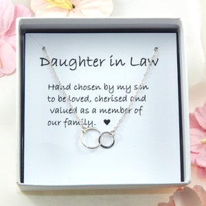 Daughter in Law Gift Necklace,Daughter In Law Gift From Mother In Law,Mother In Law Gift To Bride,Bonus Daughter,Gift From Mother Of Groom