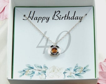 40th Birthday Gift Necklace,40th Birthday Necklace,40th Birthday Jewellery,40th Birthday Gift,40th Birthday Gift for Women, Fortieth gift