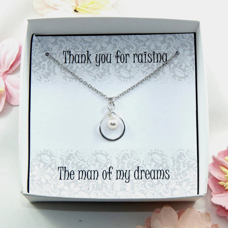 Mother of the Groom Necklace Gift,Mother in Law Gift,Mother in Law Thank You Gift from Bride,Mother in Law Wedding Gift,Gift to Grooms Mom image 1