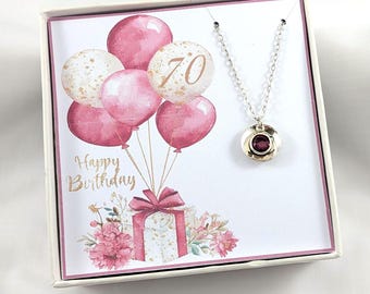 70th Birthday Gift Necklace,Personalized 70th Birthday Gift,Gift For 70th Birthday,Friend's 70th Birthday,Grandma Birthday Gift,Nanna Gift