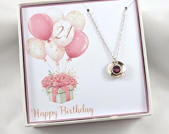 21st Birthday Gift Necklace,Personalized 21st Birthday Gift,Gift For 21st Birthday,Friend's 21st Birthday