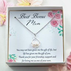 Bonus Mother Necklace Gift,Step Mother Necklace,Step Mom Wedding Gift,Bonus Mom Necklace,Unbiological Mother Necklace