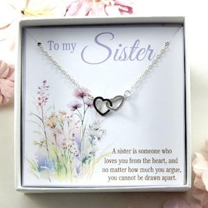 Sister Necklace Choose Your finish,Twin Sister Gift,Sister Birthday Gift,Gift From Sister to Sister,Gift from Brother to Sister