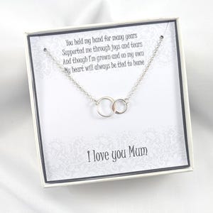 Mother of the Bride Sterling Silver Interlocking Circles Necklace