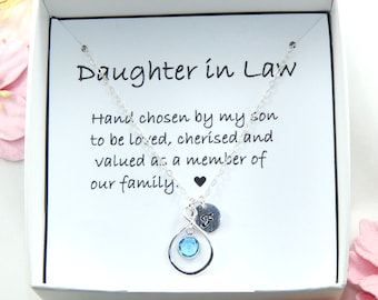 Daughter In Law Necklace,Personalized Daughter In Law Gift, Daughter In Law Wedding Gift, Daughter In Law Jewelry, Daughter Gift