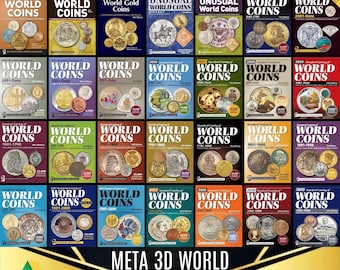 Mega Pack - Pièces du monde, or - argent - cuivre, 1601 - cadeau - Pdf, livre numérique