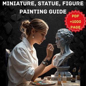 O guia definitivo para iniciantes em pintura, miniaturas, guia de pintura de estátuas e figuras, pacote educacional de pintura de arte, download digital