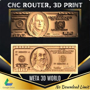 100 dólares - modelo 3D STL para roteador CNC, relevo, Artcam, Aspire, gravador, máquina de entalhe, decoração de parede de madeira, Benjamin, arquivo de impressão 3D