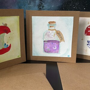 Lot cartes peinture aquarelle et acrylique