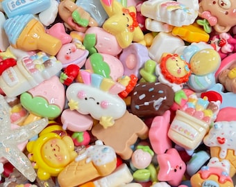 Mix Cute Cartoon DIY Charms for all your DIY craft, hair/phone accessories, magnet, jewellery and more!