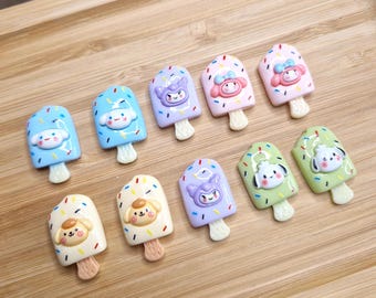 Sanrio Characters Ice Lollies Charms (for phone/hair accessories, magnet, jewellery and more!)