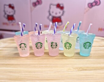 Świecące kubki Starbucks w miniaturze (1 zestaw 10 losowych kolorów)