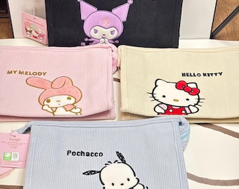 Duża kosmetyczka Sanrio z kordu (pomieści wszystkie Twoje ulubione rzeczy, produkty do pielęgnacji skóry, makijaż itp. - przeczytaj opis!)
